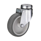 Zinc Plated Finish Grey Plastic Light Duty Casters For Industrial