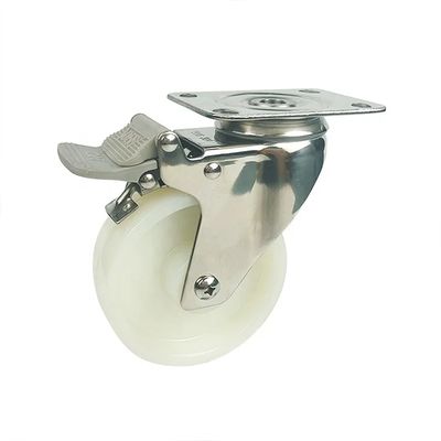 Heavy Duty 45kg Ball Bearing Nylon Casters Screw In Installation 100 Lbs Load Capacity