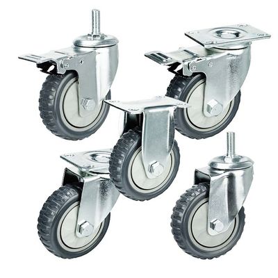 Top Plate Swivel Radius of 3-1/2 Inch Medium-load Casters for Medium Loads Heavy-duty Design