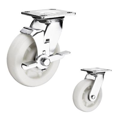 300kg Loading 4" Nylon Heavy Duty Casters With Side Brake Wholesale