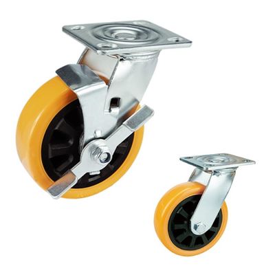 PVC 100x50mm Heavy Duty Swivel Caster Wheels For Industrial