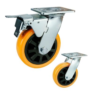 PVC 100x50mm Heavy Duty Swivel Caster Wheels For Industrial