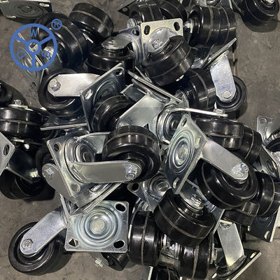 Smooth Wheel Tread Light Duty Casters for Grey Wheels Smooth Wheels and Temperature Range -20 To 100 Degrees Celsius