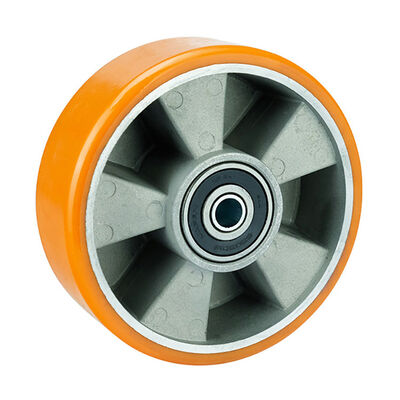 عجلات نايلون بسعة 350 كجم، عجلة بقلب صلب مقاس 65 مم، عجلات صناعية متينة لحركة الآلات والمعدات