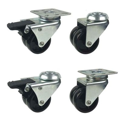3 Inch Black Color 198lbs Capacity Light Duty Casters