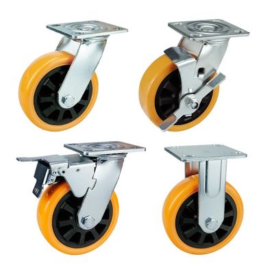 PVC 100x50mm Heavy Duty Swivel Caster Wheels For Industrial