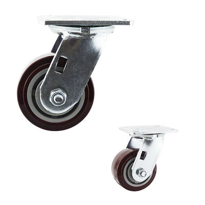 440LBS PP Core Swivel Plate Heavy Duty PU 100mm Caster Wheels