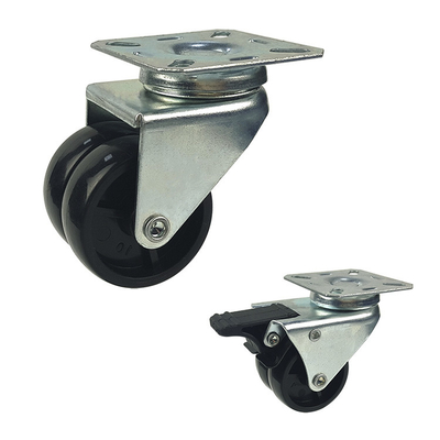3 Inch Black Color 198lbs Capacity Light Duty Casters