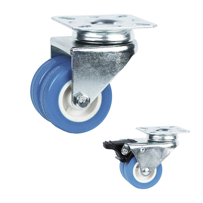 PVC 154lbs Loading 50mm Threaded Stem Casters With Brakes For Washing Machines